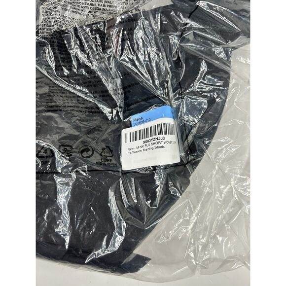 NIKE Men's M DRI-FIT Woven Training Shorts Lightweight Wicking DJ8686-010 Black - Picture 4 of 16